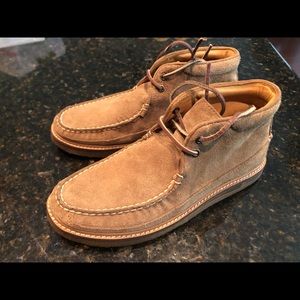 Men's Sperry Top-sider Gold Cup Suede Chukka Boot Crepe Sole Caramel 8.5